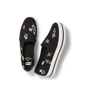 Keds X Kate Spade Triple Decker Embroidery in Black Floral